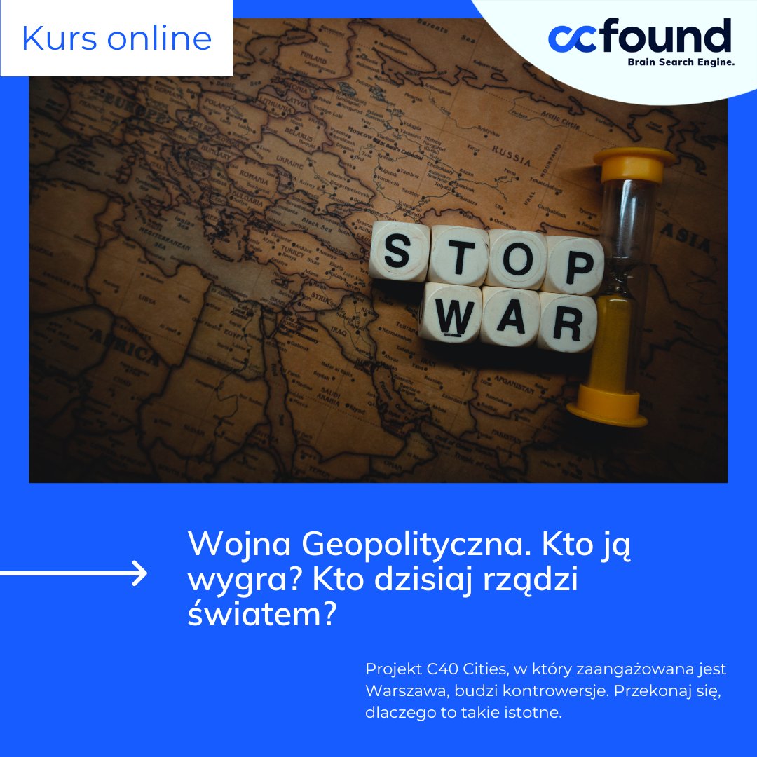 💡 Czy czujesz, że żyjemy w wyjątkowych czasach, a świat zmienia się nie do poznania?

💸Te zmiany wymuszają dostosowanie naszych biznesów i życia do dynamicznych ruchów globalnych. 

Dołącz do kursu, aby lepiej zrozumieć dzisiejszy świat. 👇
ccfound.com/marketplace/co…

#Geopolityka