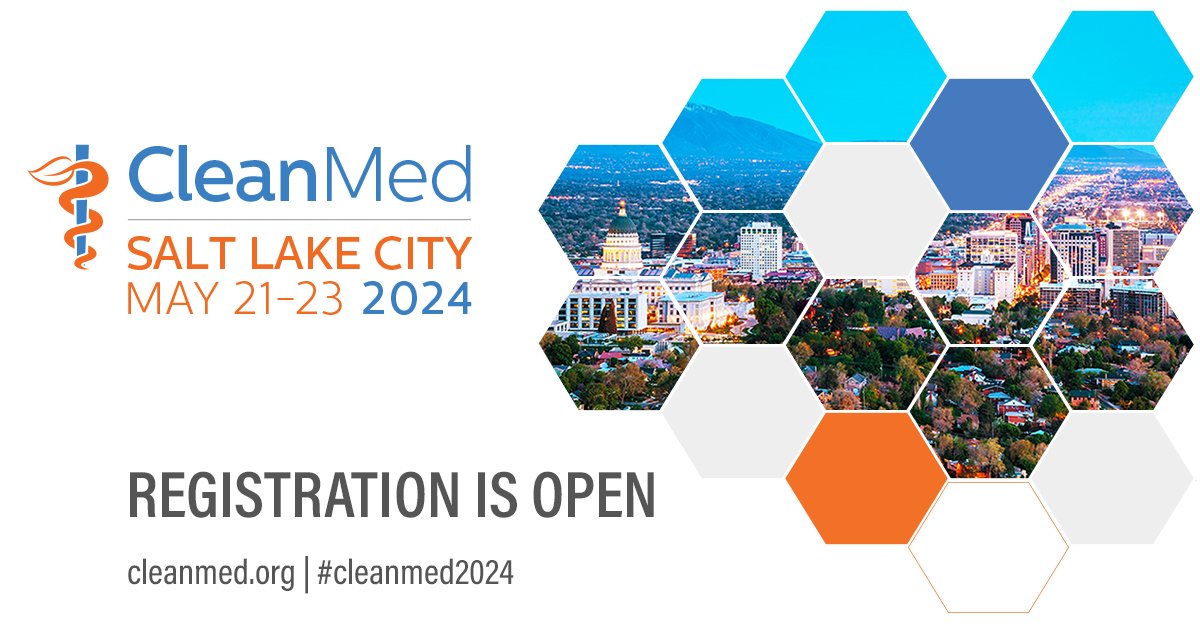 #CleanMed2024 will bring us together May 21-23 in Salt Lake City to connect, share, and build upon solutions for a more sustainable health care sector. Register by Dec. 15 to take advantage of our early bird rates. 🔗 Register today ➡️ cleanmed.regfox.com/cleanmed-2024