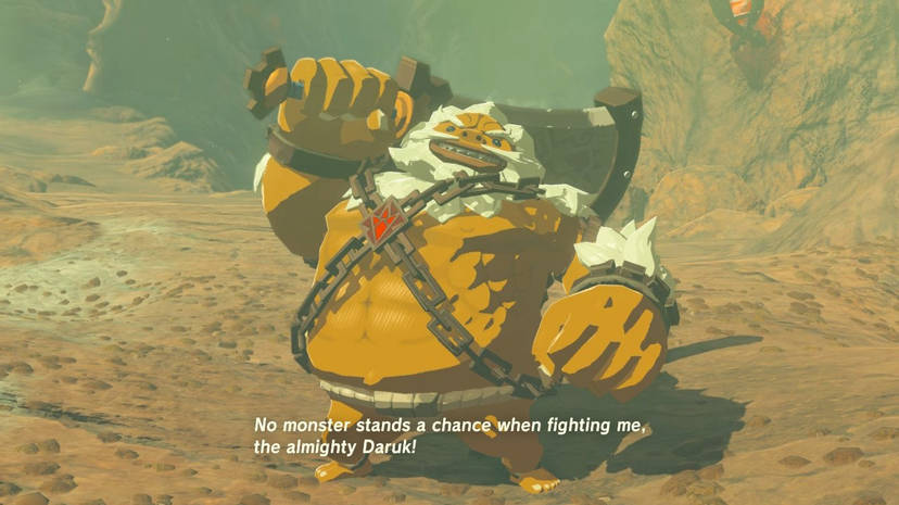 GorgonDaruk's tweet photo. Daruk laughed as he prepared to use his weapon against her.

"Trust me I don't plan on holding back, It'd be dishonorable to take it easy on a fellow champion." https://t.co/7D669aapZ0