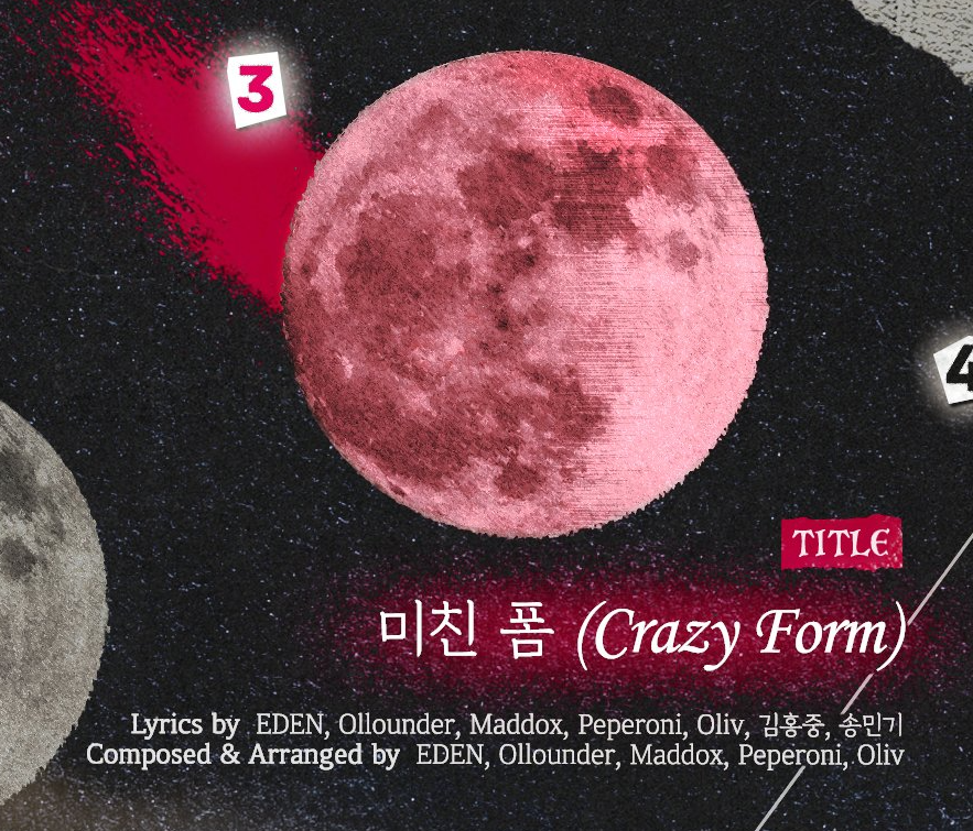 하 그리고 포스터보고 혹시나 했는데 역시 Form이라는게 달의 형태를 의미하는거였구나... 보통 보름달이 뜨면 미친다고 하니까........ 🥹