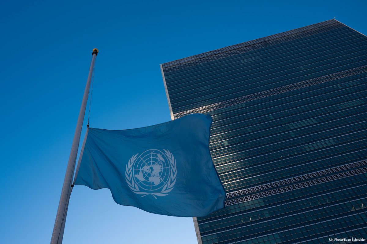 UN flags are lowered to half-mast at Headquarters and offices around the world on Monday to mourn and honour our colleagues who have been killed in Gaza in recent weeks.

Civilians and humanitarians are #NotATarget.