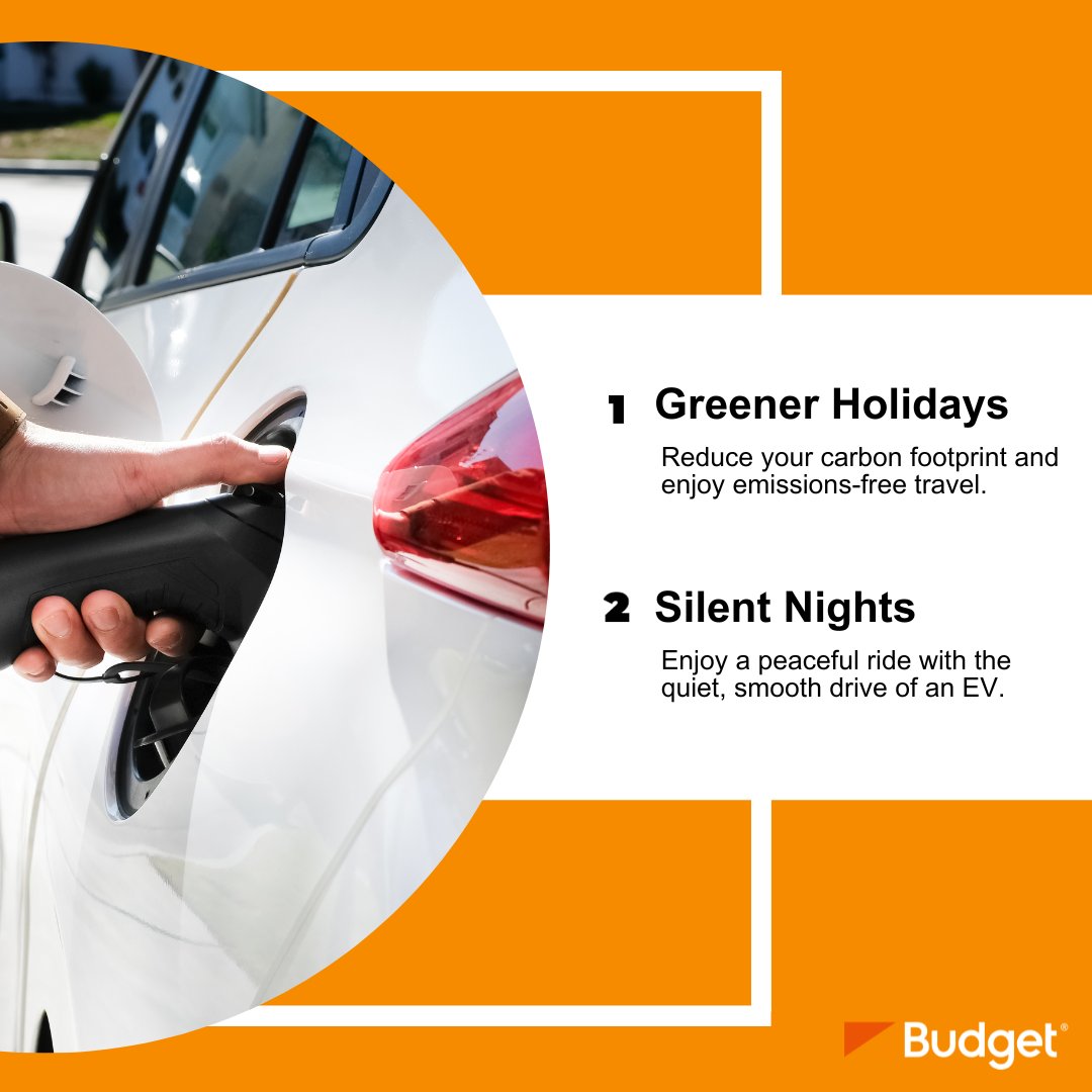 This season, take the eco-friendly route with an Electric Vehicle for your family's holiday adventure. 🚗🌟 Have you ever driven an EV? Learn More: budget.com/en/cars/vehicl… #WeKnowtheRoad #budgetcarrental #holidays #electricvehicle