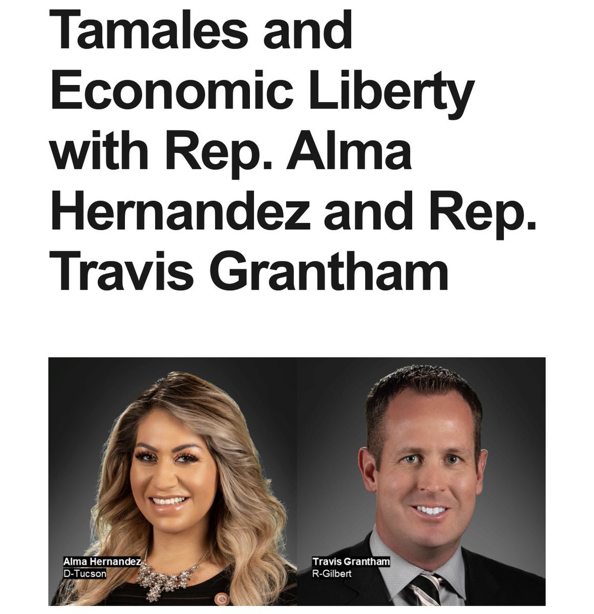 Please join me and <a href="/TravisGrantham/">Travis Grantham</a> &amp; <a href="/elviadiaz1/">Elvia Diaz</a> tomorrow 5-6:30 @ ASU to discuss economic liberty for our minority communities sign up below ⬇️ 

asuevents.asu.edu/event/tamales-…