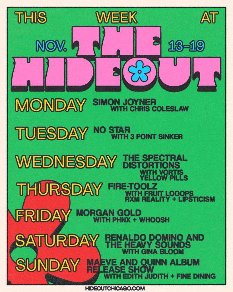 hideoutchicago's tweet photo. ‼️THIS WEEK AT THE HIDEOUT‼️ https://t.co/lveNUIWbsN