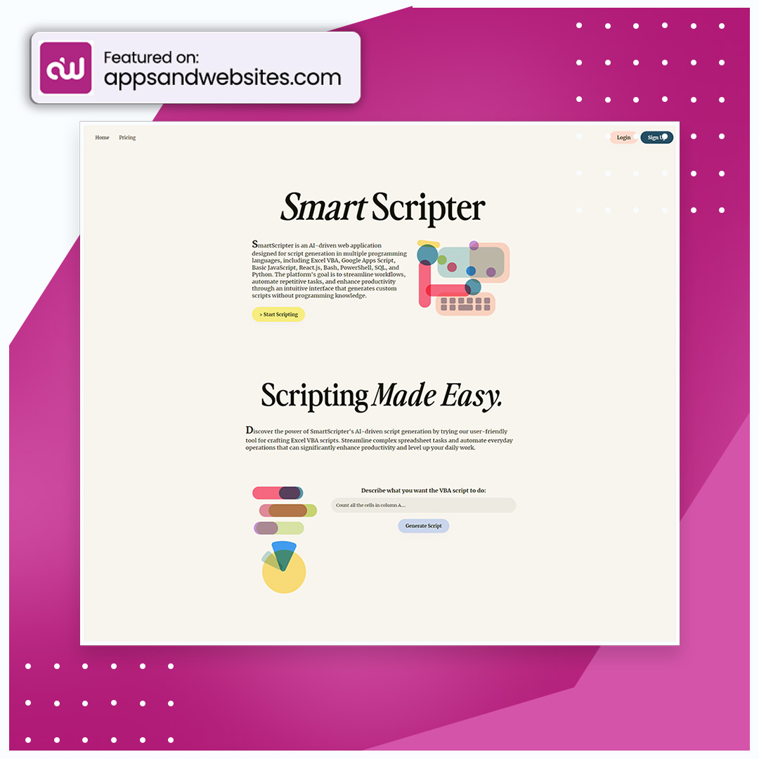 AppsandWebsites's tweet image. 🤖💻 Curious if an AI-driven tool can generate programming scripts? Can it seamlessly transform prompts into code? Explore the AI coding journey! 🚀📝 #AICodeGenerator #ScriptFromPrompts #EffortlessCoding
Check out our directory for more AI:
appsandwebsites.com/directory/ai-t…