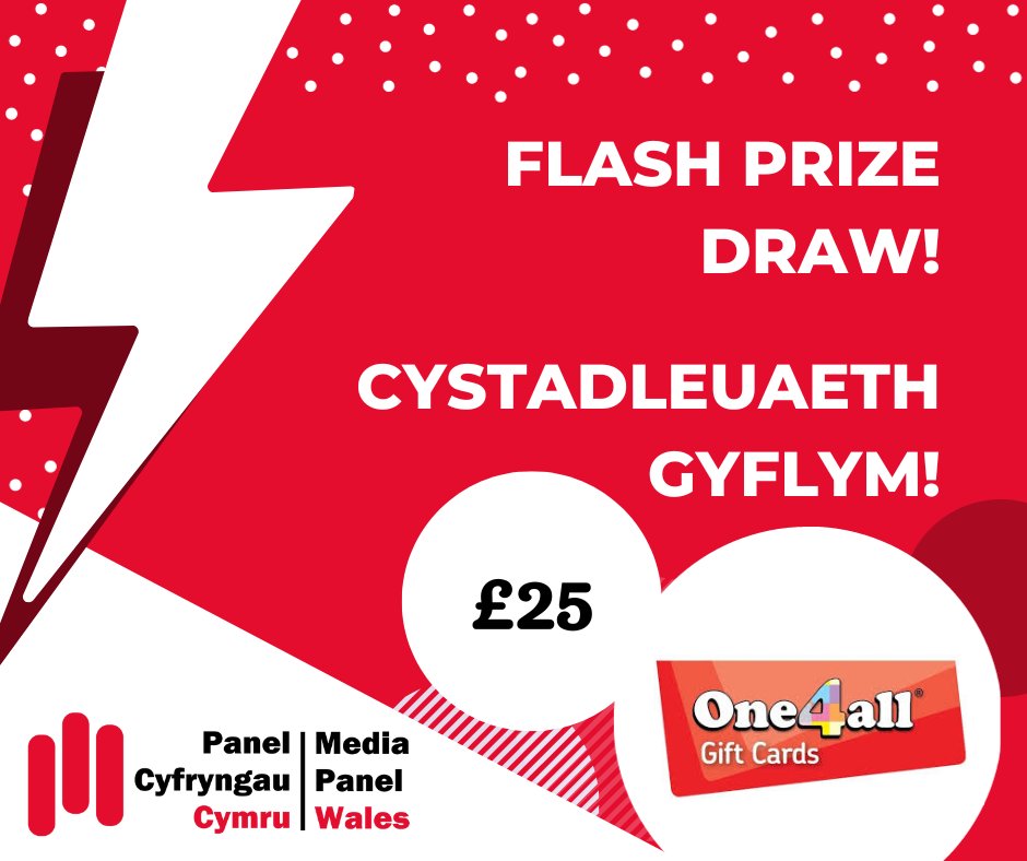 Cystadleuaeth Gyflym! Cyfle i ennill cerdyn rhodd One4all gwerth £25. 
Flash Prize Draw! Your chance to win a £25 One4 gift card.
Pob Lwc/ Good Luck!

#cystadleuaeth  #siopa  #Strydfawr  #Cymru
#prize-draw  #highstreet  #shoppping   #Wales