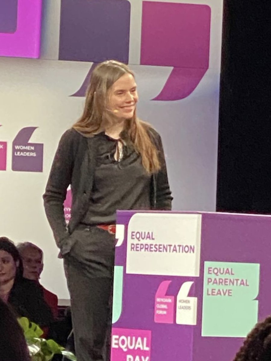 This is what an inspirational leader sounds like: @katrinjak PM of #Iceland calls for 💪Equal pay 💪Equal representation 💪Equal parental leave 💪Ending #gender-based violence.