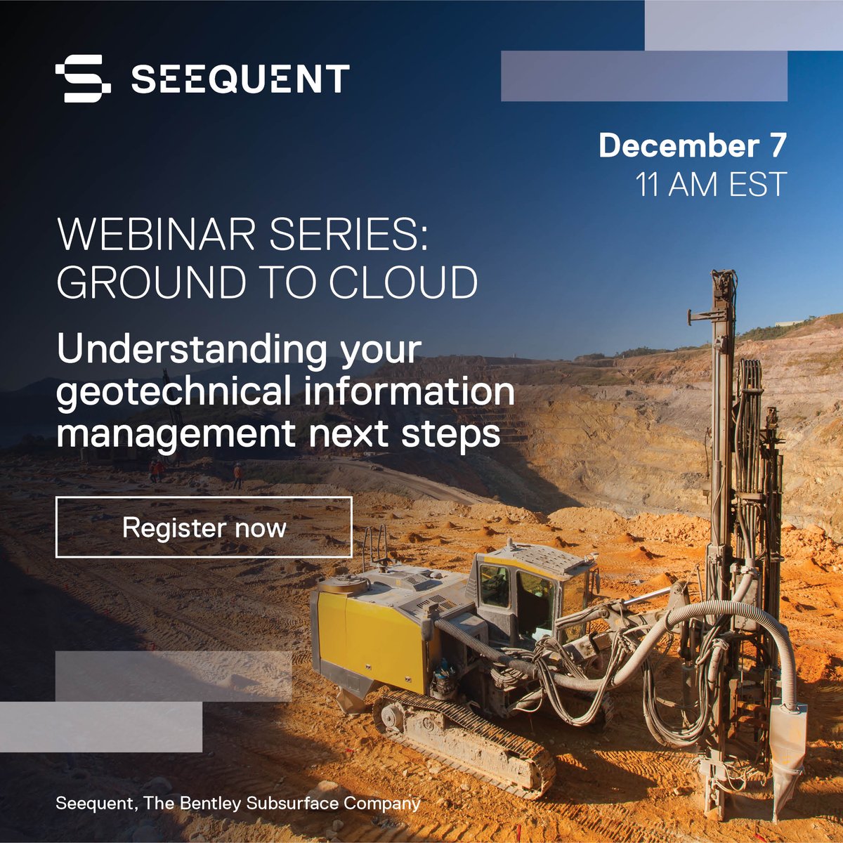 OpenGroundGIM's tweet image. Join us on December 7th for Ground to Cloud Part IV! Explore OpenGround features, new content, and data management insights. Don&apos;t miss this 60-minute journey with a live Q&amp;amp;A. Register now: 
events.seequent.com/groundtocloudp…

#OpenGround #geotechnical #informationmanagement #webinar