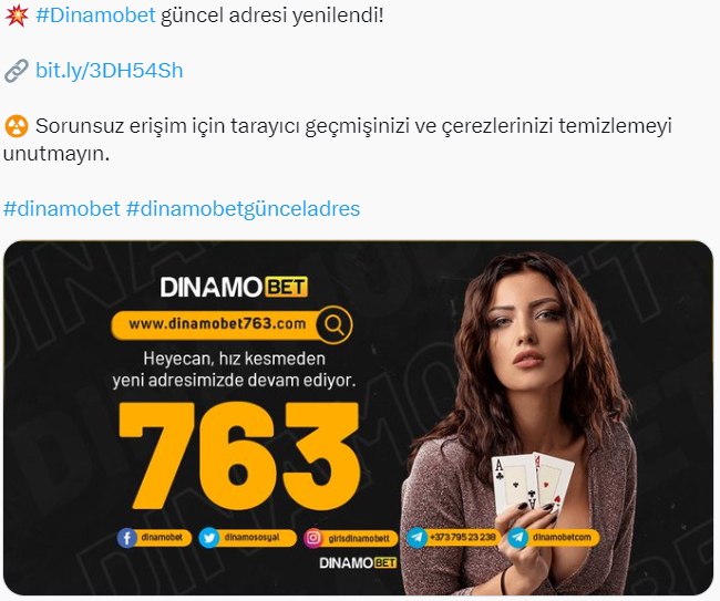 📣 #DinamoBet güncel adresi yenilendi! 🌐 bit.ly/3DFs1FE #dinamobet #dinamobetgiris #dinamobetlink #dinamobethizligiris #dinamovipgiris #dinamobetmobil