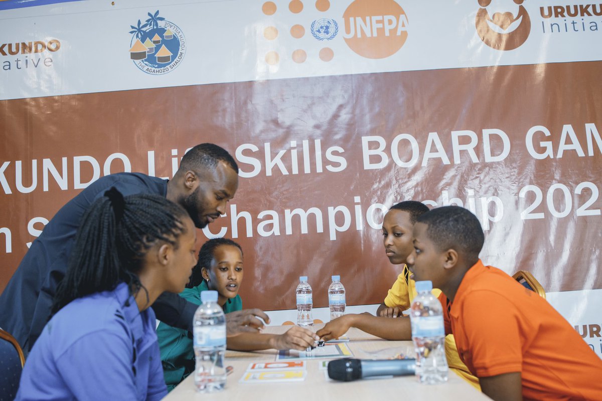 asyv's tweet photo. Congrats to all 14 competitors in the championship round of the #UrukundoLifeSkillsBoardGame! These finalists, including ASYV’s own Keza Aliah and Ingabire Solange, spent Satirday in the Village showcasing their sexual and reproductive health knowledge! @urukundo_initia @unfpa https://t.co/ioPBdpADkX