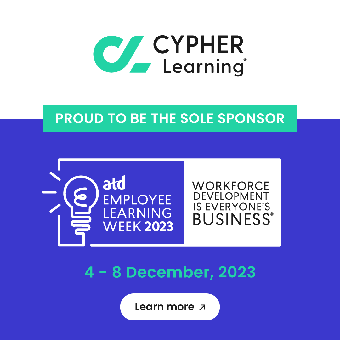 cypherlearning's tweet image. Exciting news! @CYPHERLearning sponsors @ATD’s Employee Learning Week 2023, empowering companies to prioritize talent development. Join us from Dec 4-8!

hubs.ly/Q028qZjm0  

#ATDEmployeeLearningWeek