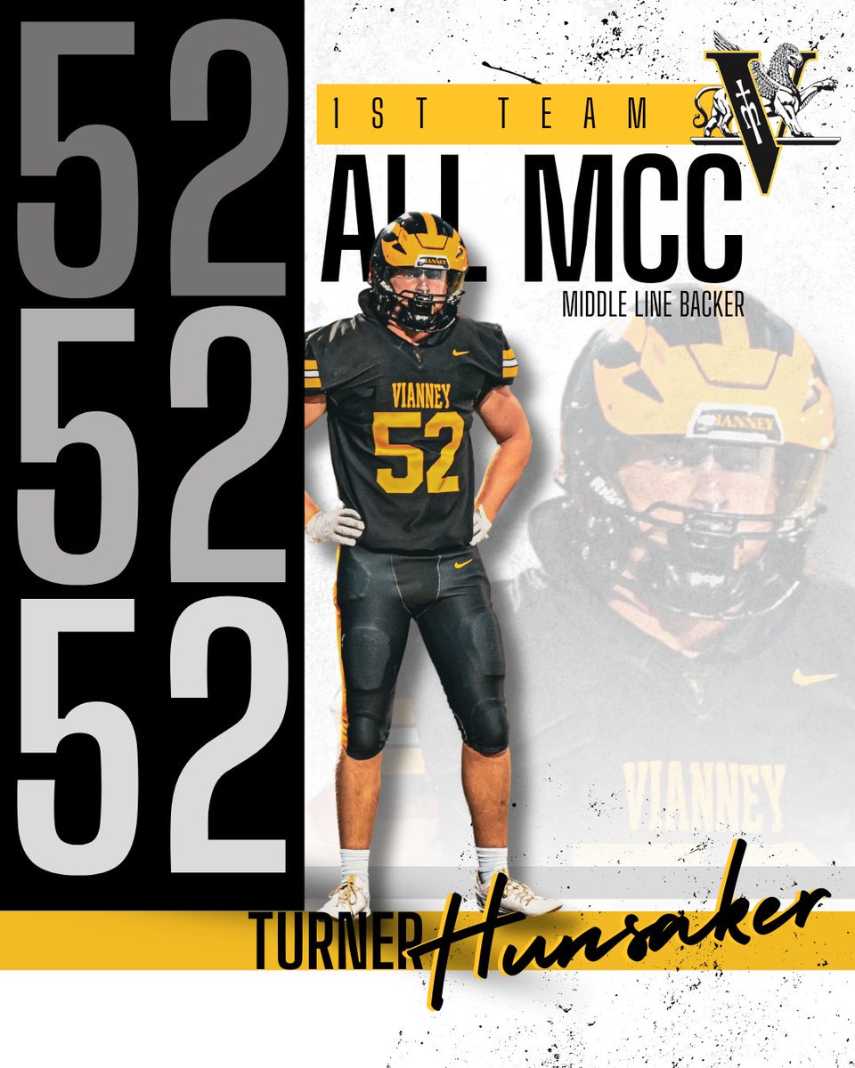 Congrats <a href="/HunsakerTurner/">Turner Hunsaker</a> for your All MCC honors. 2X All 1st Team Middle Linebacker! #TheGoldenStandard