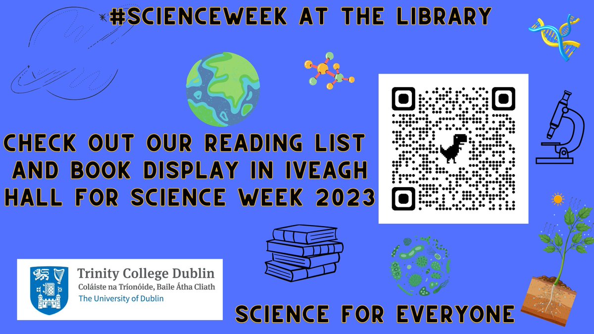 tcdlibrary's tweet image. #ScienceWeek23 All year round you can find STEM (Science, Technology, Engineering, &amp;amp; Maths) books in the Hamilton, St. James&apos;s Medical Library and on our Library catalogue. But this week we are bringing a diverse range of Science-related books to Iveagh Hall. #ScienceForEveryone