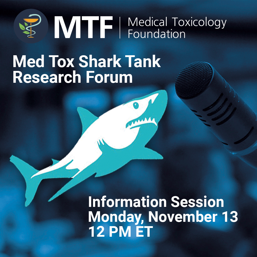 TODAY:🦈bit.ly/SharkInfo The Med Tox Shark Tank at #ACMT2024 will be very different this year (up to $20K in research funding!) Join us for an info session and learn more TODAY 11/13 | 12 pm ET
<a href="/TonyPizon/">Anthony Pizon</a> <a href="/toxicologist12/">Andrew Stolbach, MD, MPH</a> <a href="/ZiadKazzi/">Ziad Kazzi, MD, FACMT, FAACT, FAAEM, FACEP</a> @kavitababu 
<a href="/rghendrickson/">Robert Hendrickson</a> PLZ SHARE