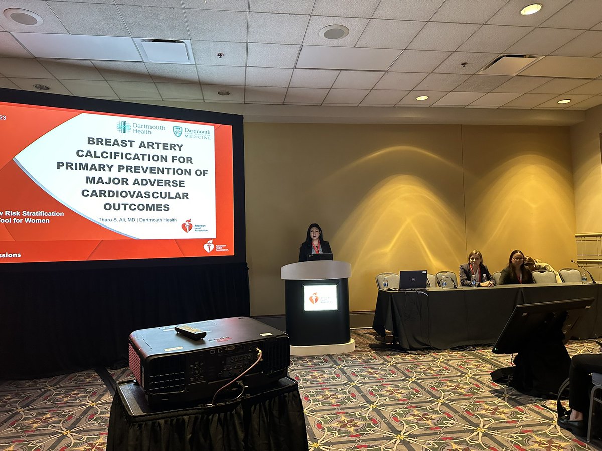 Great presentation on the value of breast artery calcification from routine mammogram in risk prediction of cardiac events in women by Dr. Thara Ali #tharaali #AHA2023 #dhhvc #chrislee #estherchoi