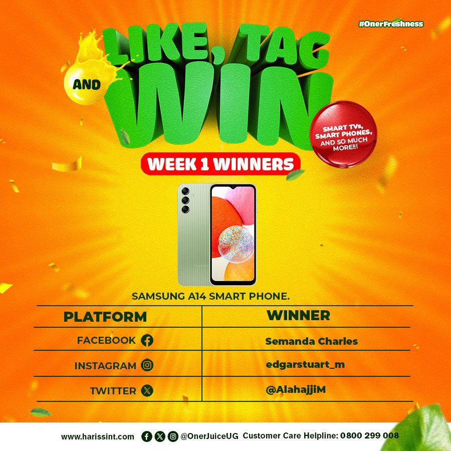 melanin5queen's tweet image. Yes , these are the lucky winners . It’s not too late for you to comment tag friends and win too with @OnerJuiceUg start by following their page today 🥳🥳🥹🥹
#OnerFreshness 
Congratulations 🎊🍾🎉