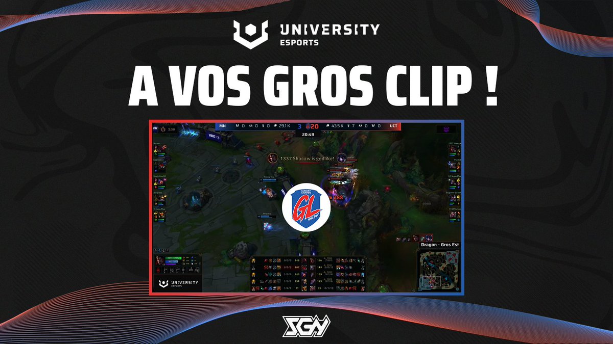 La Grosse Ligue c'est fun et plein de moments fabuleux.🤩
Alors partagez ces moments en faisant les meilleurs #Grosclips 🎬
Partagez, clipez et profitez 😎🍿

#LaGrosseLigue #leagueoflegends #Students