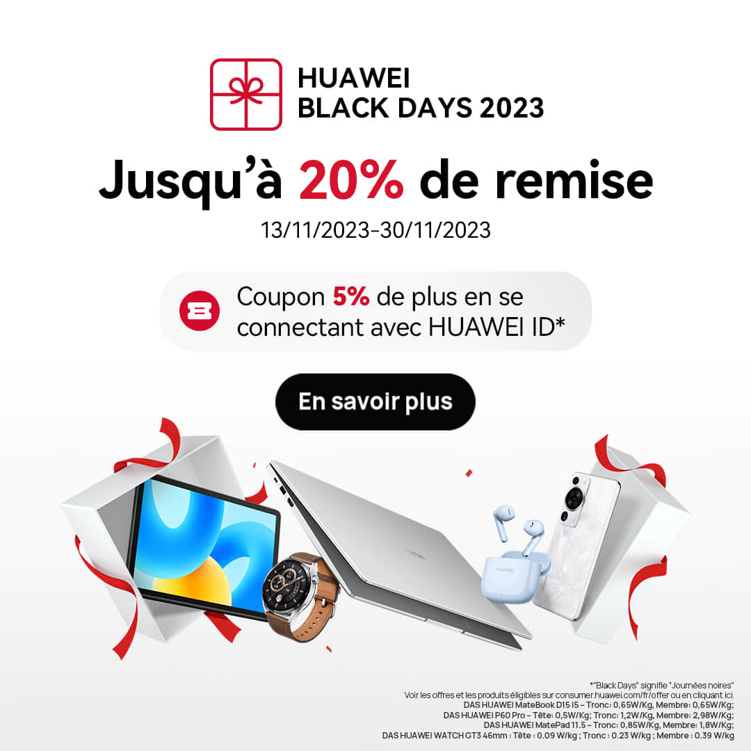 huaweimobilefr's tweet photo. #BlackFriday : Profitez des meilleurs offres HUAWEI ! 

J'en profite ➡️ https://t.co/tQNg6iVJ6Q https://t.co/0qypV0s46b