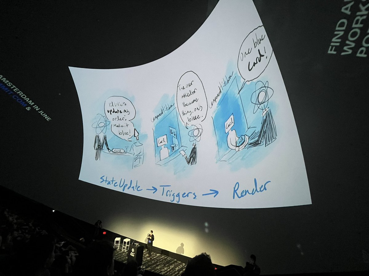 Swizec's tweet image. React Head by @rachelnabors #ReactSummitUS