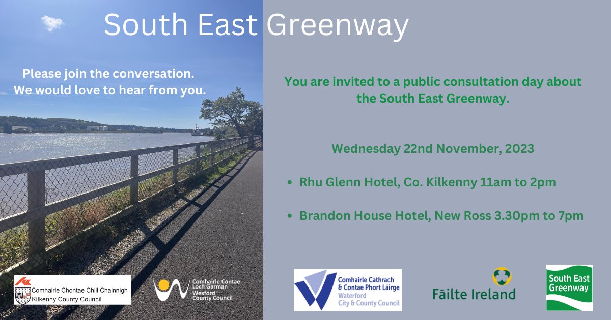 You are invited to a public consultation day about the #SouthEastGreenway.

Exciting and collaborative work is underway to discover the many places, stories, people and communities, along the historic railway route of the South East Greenway.

See details below ⬇️