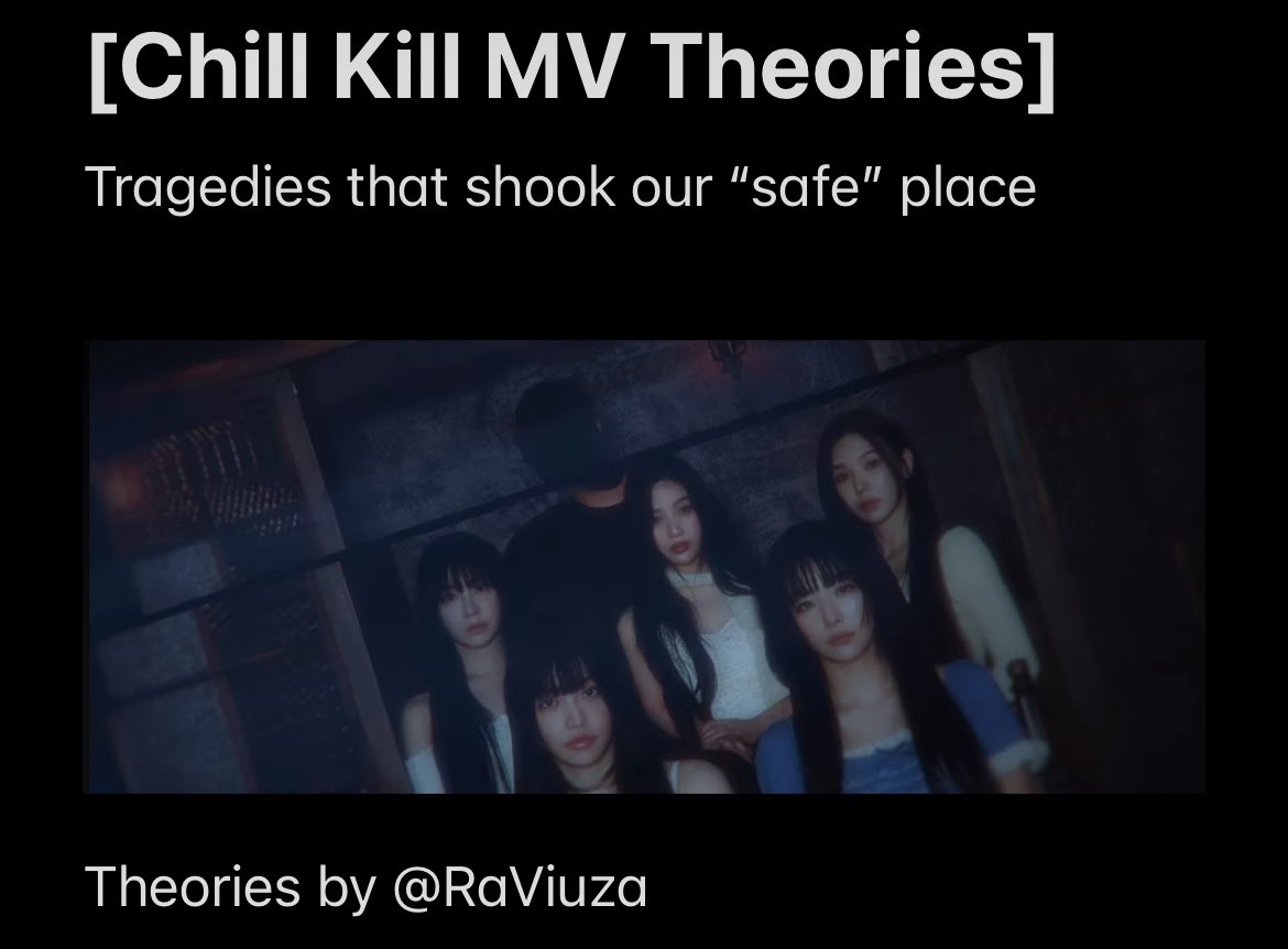 RaViuza's tweet photo. [Chill Kill MV Theories]
‘These girls’ had been held captive in a middle of nowhere since they’re very young.

How will they escape from this tragedy?

A Thread 🧵 

#RedVelvet #레드벨벳 
#Chill_Kill #칠킬
#RedVelvet_Chill_Kil https://t.co/YazoNL4IEb