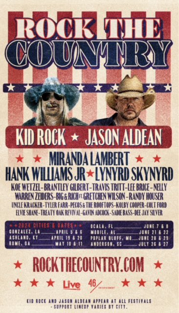 “Can’t wait to be a part of @rockthecountry festivals across the country with a huge lineup. Details at rockthecountry.com”