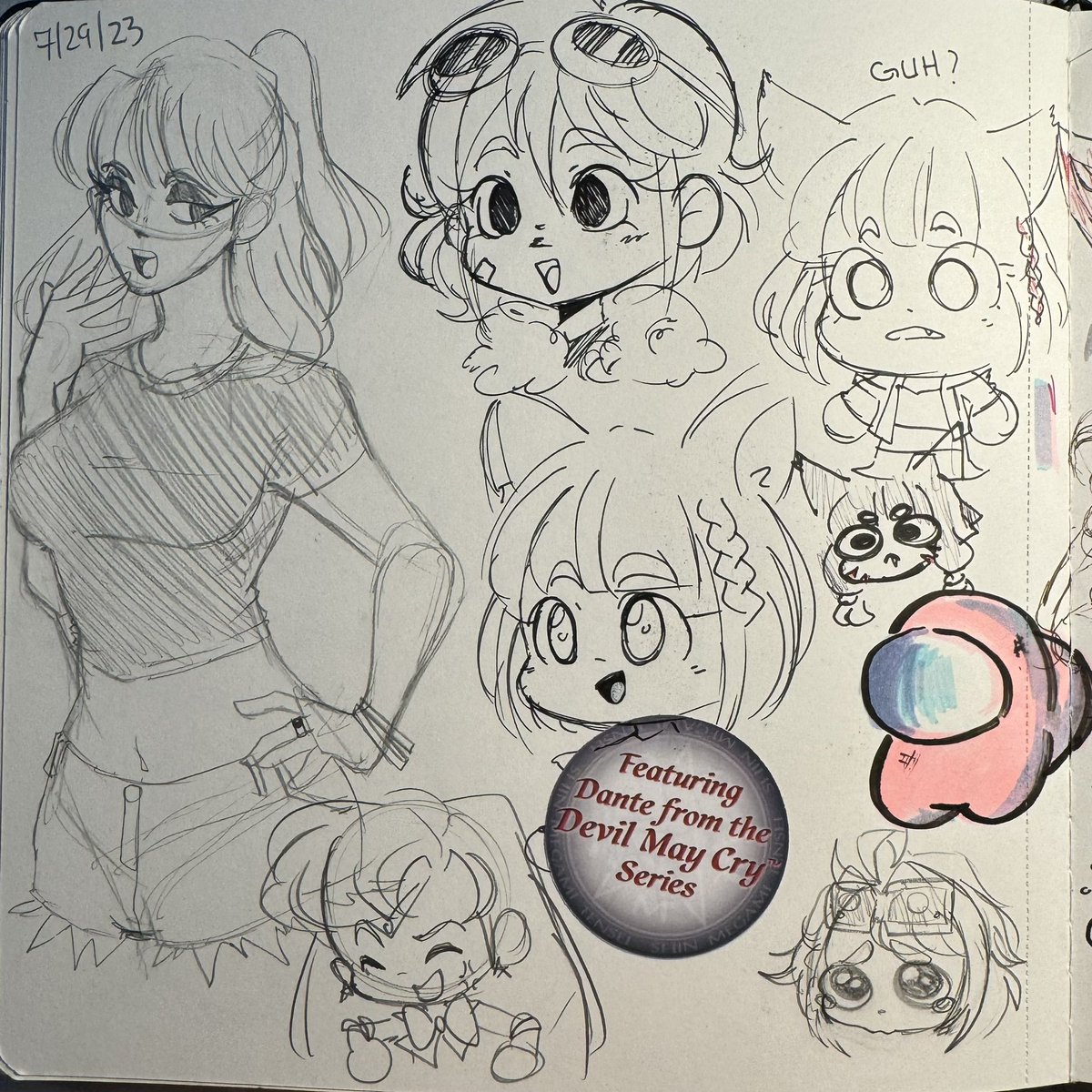 holafromluna's tweet photo. Sketchbook doodle spread from July 29th of this year! Lots of Xenoblade in this one. https://t.co/BQgs7A3ytv