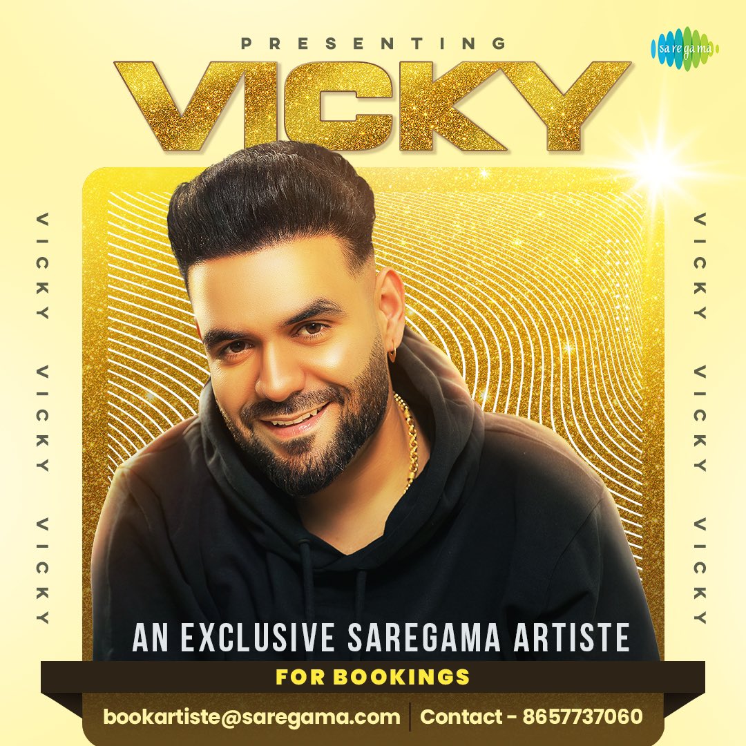 saregamaglobal's tweet photo. Introducing the Top Notch Gabru in the house #Vicky, welcome to Saregama. Get ready for a musical journey like never before!
@sidakumar #varkeypatani9 @aabhimanyu #basicallyud
#eshamehra07 @kanishka_singh
#aryaguptamusic #misscheeww
#Saregama #SaregamaMusic https://t.co/ngBC7ueqSU