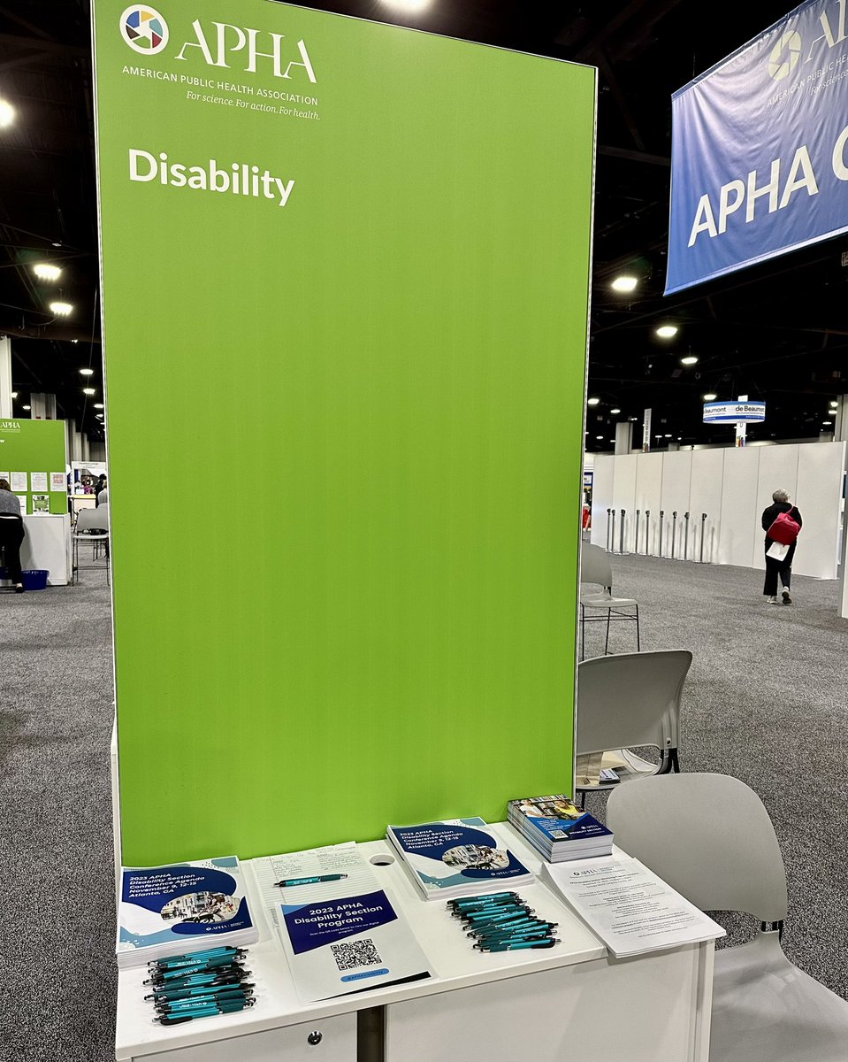 The Expo Hall is open! Stop by and visit with us at the Disability Section booth in the back of the Expo Hall. #APHA2023
