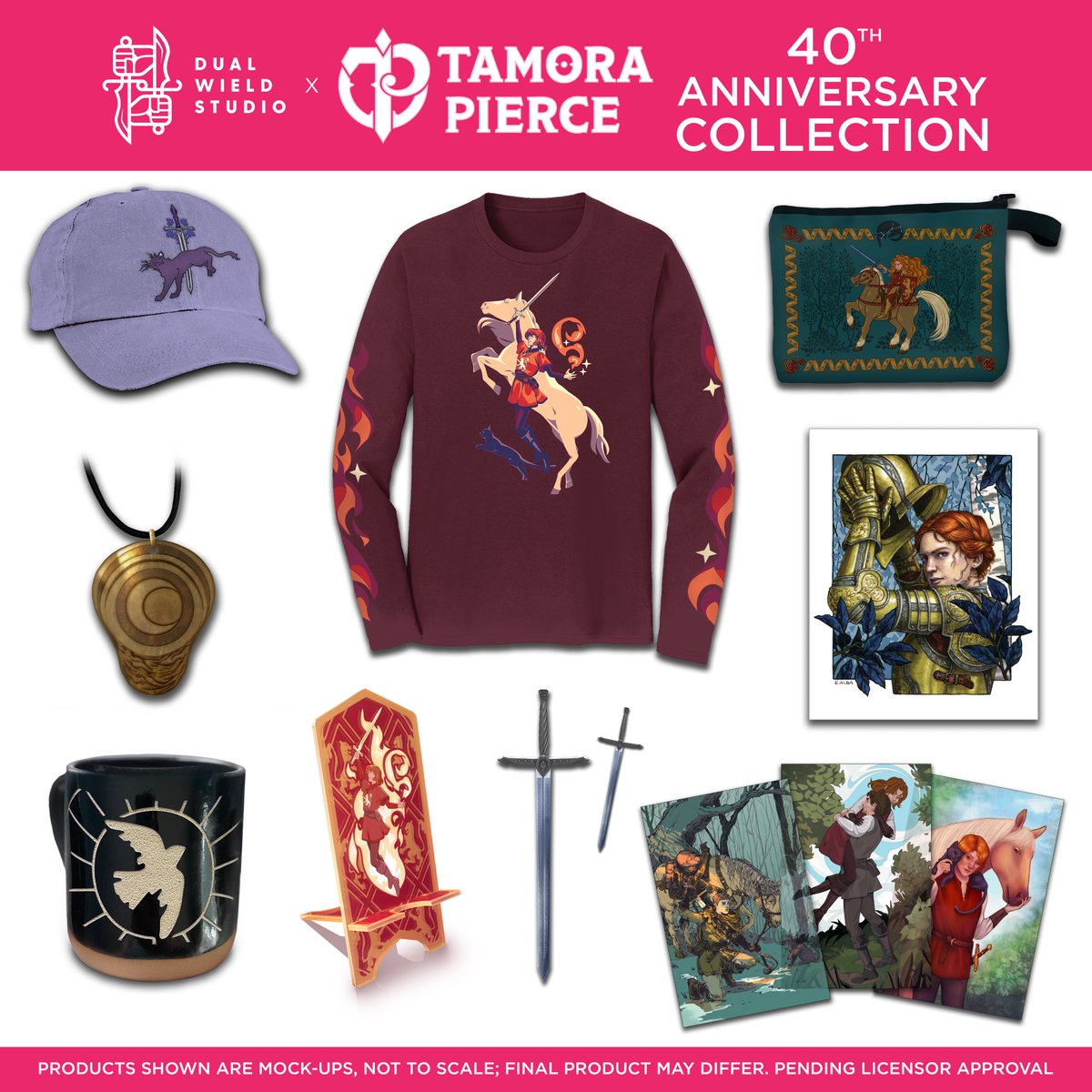 In honor of the 40th anniversary of Alanna: The First Adventure–the first installment of the Song of the Lioness fantasy novel quartet by Tamora Pierce, we're proud to announce the Alanna 40th Anniversary Collection, coming May 2024. Check out some sneak peeks of what's to come: