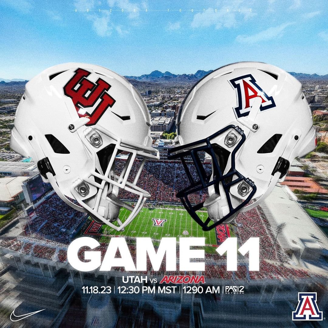 DHunn's tweet image. 𝐆𝐀𝐌𝐄 𝟏𝟏

🆚: Utah
📍: Arizona Stadium
📆: 11.18.23
⏰: 12:30 PM MST
📺: Pac-12 Network
🎙️: @wildcatsradio1290 

#ItsPersonal | #DesertFury