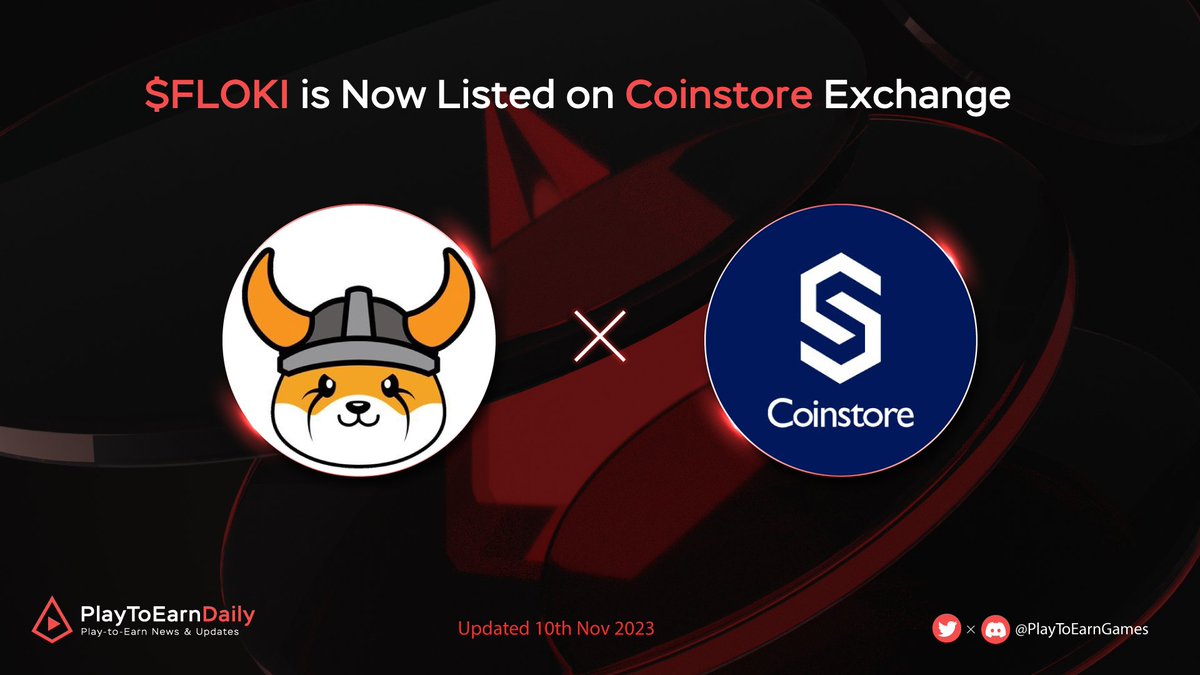 🚀@RealFlokiInu's $FLOKI is Now Listed on #Coinstore Exchange. Coinstore gives 850,000+ users easy access to crypto in Asia. #FLOKI is on a mission to become the world's most known and used #crypto.