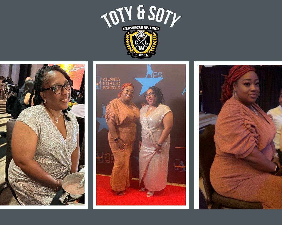 apsLongms's tweet photo. Saturday night our Teacher of the Year & Support Person of the Year were recognized at the #APyeS Awards Gala! We our so proud to have them as part of the ๐ฏ family! #AtlantaPublicSchools #theLONGway #TigerPride @LongPrincipalMM @drkalag @WilhelminaRegi3 @PalmerZenovia https://t.co/vd7Qnogd3q