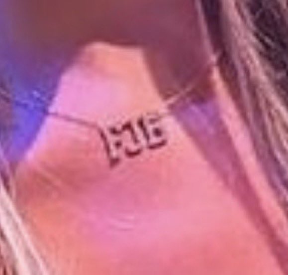 DC_Draino's tweet image. Trump’s lawyer @AlinaHabba was at the UFC fight on Saturday and check out her necklace

FJB