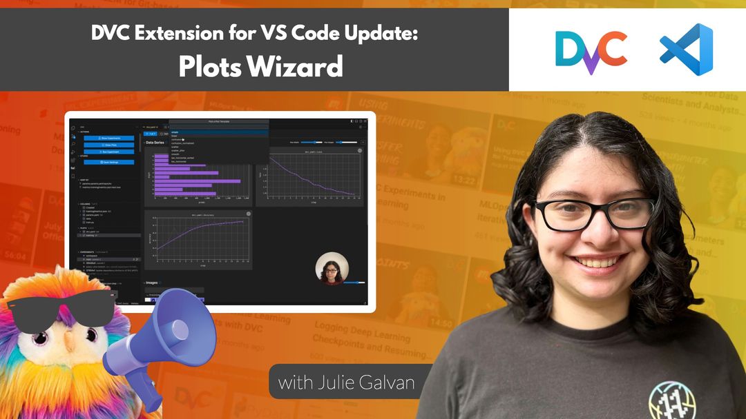 Need to add new plots to your machine learning project? Our latest product update to the DVC Extension for VS Code includes a new Plots Wizard that simplifies the process of adding plots to your dvc.yml file. Watch this demo to learn more:youtu.be/qG2gfTuQWtk?si…