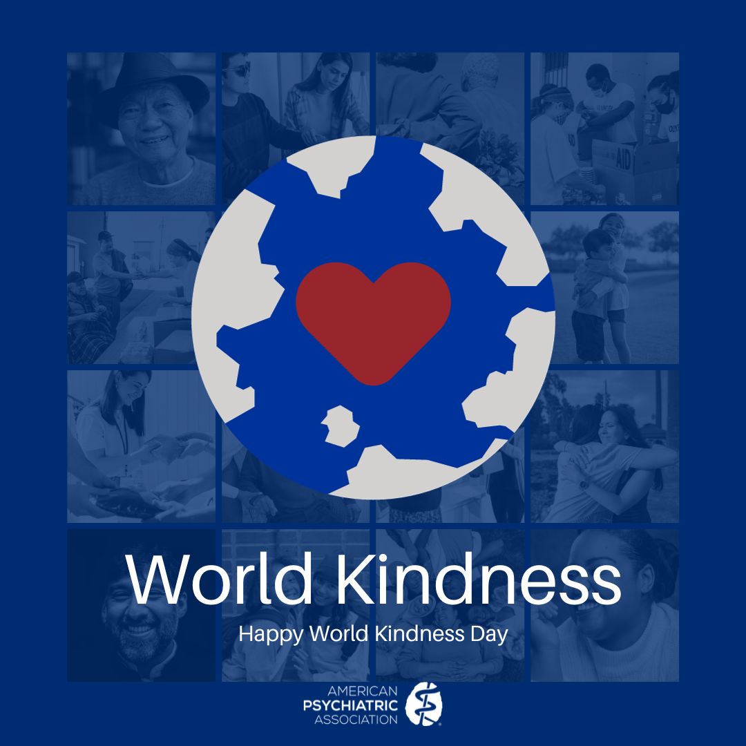 Celebrating World Kindness Day with a reminder: small acts of kindness can make a big impact on mental well-being. Let's spread compassion and create a world where kindness is the norm. 💙✨ #WorldKindnessDay #MentalHealthMatters #APAKindness