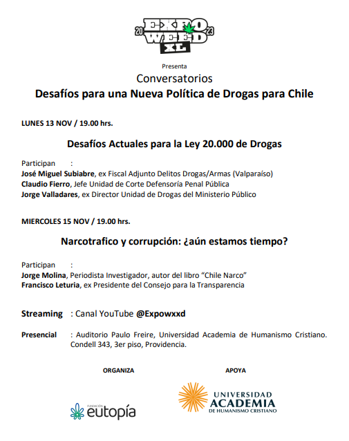 canamochile's tweet photo. ¡ATENCIÓN! 
Hoy 19:00 horas Conversatorios para una Nueva política de drogas. https://t.co/QdJo50Lg7i