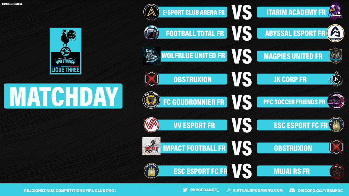 VPGFrance_'s tweet photo. ⚽️ MATCHS DAYS ! ⚽️

13/11 📆

Voici les matchs de la soirée !

Bonne sessions à tous 🤝

🇫🇷 LIGUE 3 🇫🇷 https://t.co/GhCrZHtDur