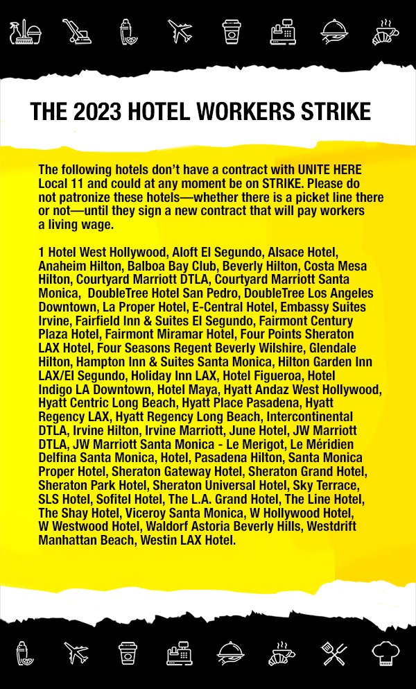 Awards season is here! Unfortunately, some host hotels are still refusing to give their workers a contract, including the @beverlyhilton, host of the #GoldenGlobes So I stand w/@unitehere11 hotel workers - I won't attend any award show/afterparty held at a hotel w/a picket line!