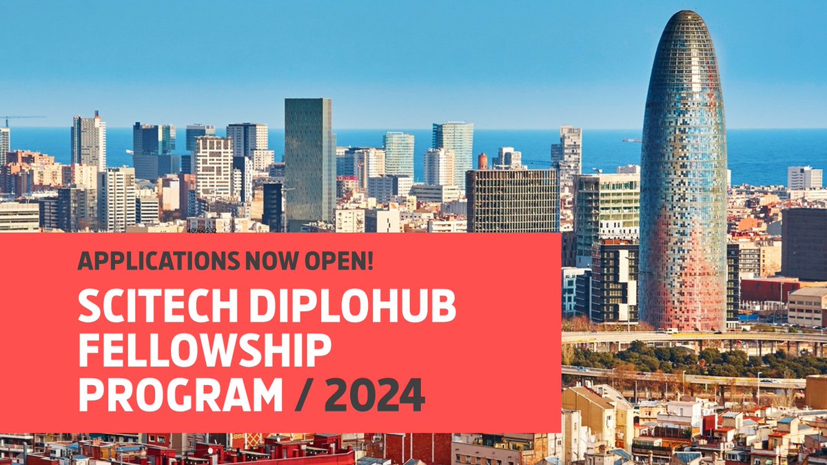 🔬🌍Are you passionate about #Science, #Tech & #InternationalRelations?

📢 Don't miss this opportunity to join a unique #ScienceDiplomacy #Fellowship program at the heart of beautiful #Barcelona!

✍️🏽 Apply Now! scitechdiplohub.org/fellowship

#SciDip #SciPol #SciComm #DigitalDiplomacy