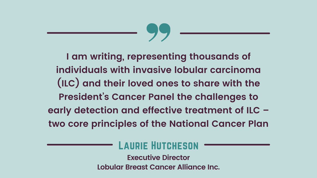 President's Cancer Panel (@prescancerpanel) on Twitter photo The Panel commends <a href="/LobularBCA/">Lobular Breast Cancer Alliance</a> for their commitment to raising awareness, promoting patient advocacy, & supporting lobular breast cancer research. We invite you all to learn more about their initiatives: lobularbreastcancer.org #NationalCancerPlan #Every1HasARole The Panel commends <a href="/LobularBCA/">Lobular Breast Cancer Alliance</a> for their commitment to raising awareness, promoting patient advocacy, & supporting lobular breast cancer research. We invite you all to learn more about their initiatives: lobularbreastcancer.org #NationalCancerPlan #Every1HasARole