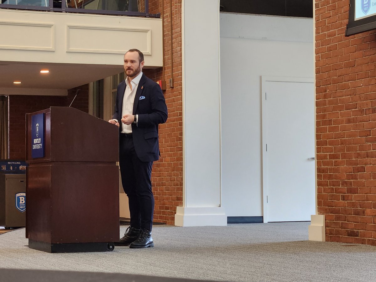 BENTLEYExecEd's tweet photo. Thank you, Dr Chase C. Cicchetti, for speaking during our Breakfast Series on Friday. Your insights into AI and how it affects the world were a great start to the day. 

And thank you to all those who attended our Demystifying Applied AI for Leaders #BentleyBreakfast! https://t.co/wb8HZiORQq
