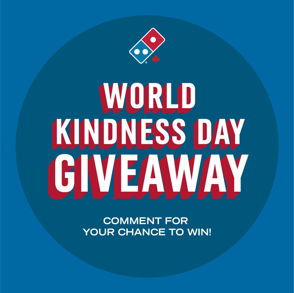 Today is World Kindness Day and to celebrate we are giving away free pizza! 💙

Tag the kindest person you know and tell us why you'd share a pizza with them!

Full rules: pizza.dominos.ca/lp/rules/