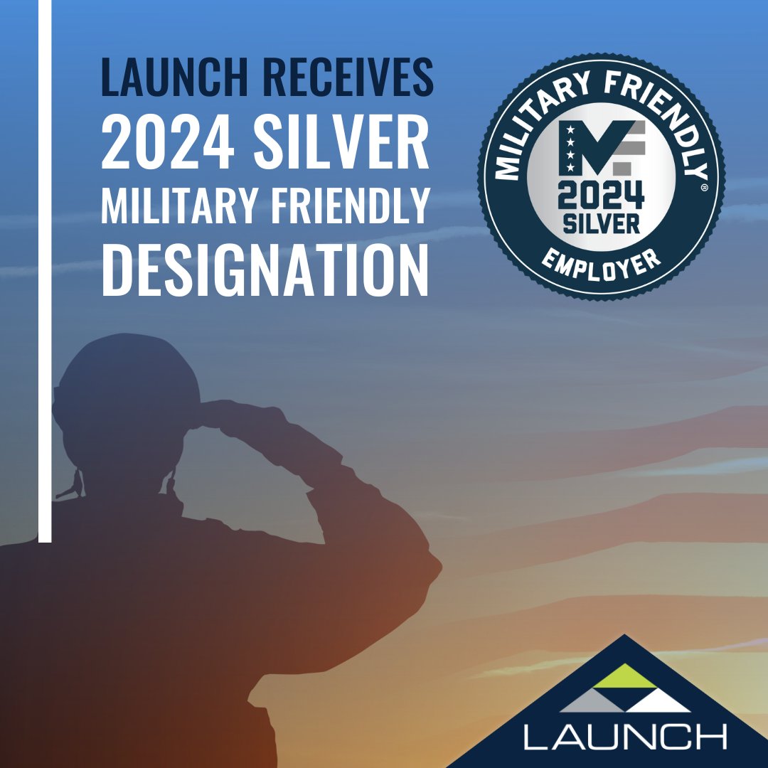 LAUNCH announced it has received the 2024 Silver Military Friendly® Employer designation, marking the eighth year in a row the company has earned this designation. Read the full article here:
 
launchtws.com/launch-receive…

#GoWithLAUNCH #weleadwepartnerwecare #militaryfriendly