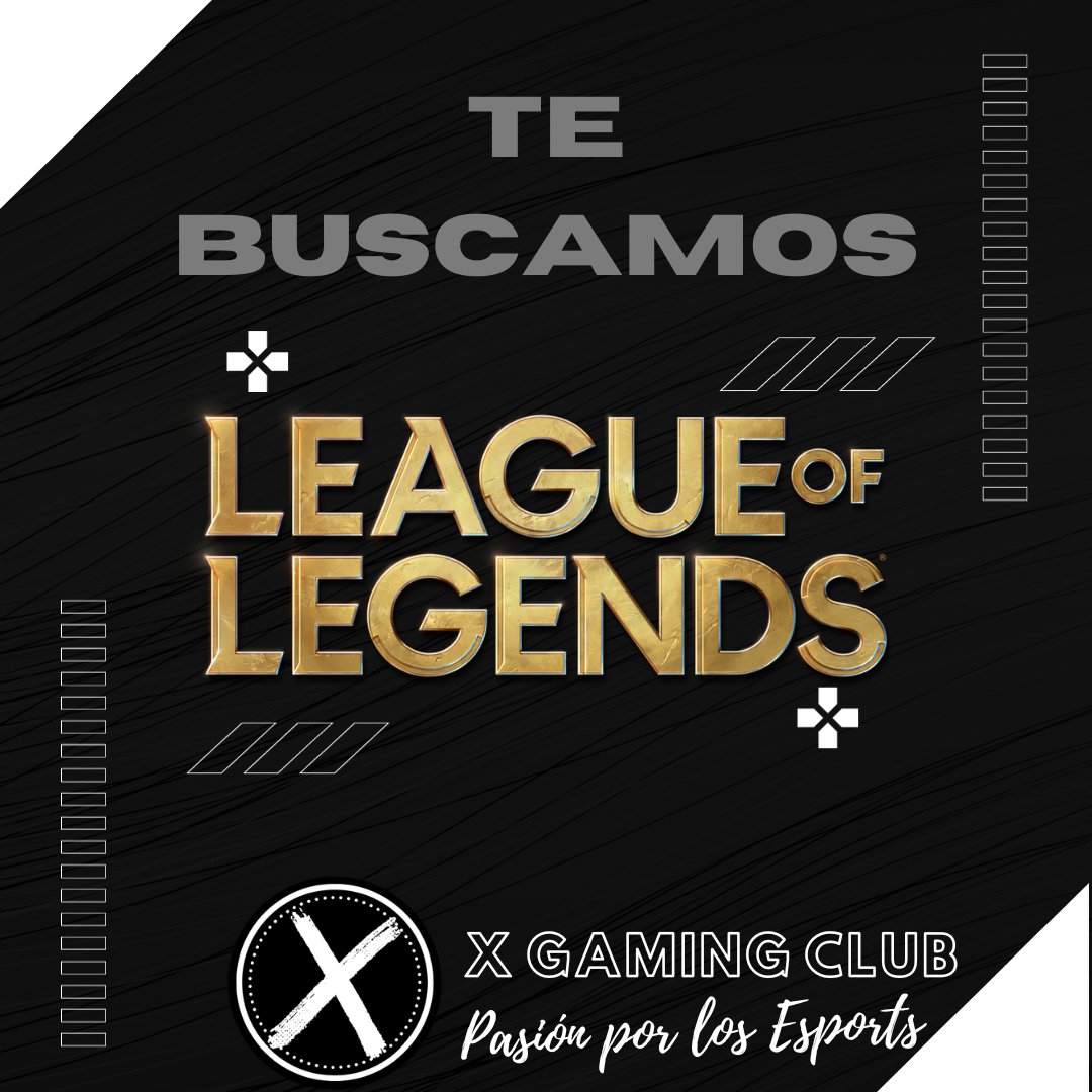 ❌ X Gaming Club te busca ❌

Nos encontramos en busca de staff para iniciar el proyecto de LoL en nuestra organización.

Puestos solicitados:

👤 Manager 
👤 Head Coach
👤 Asistant Coach

Buscamos personas proactivas, responsables y con disponibilidad horaria.

(1/2) Continúa