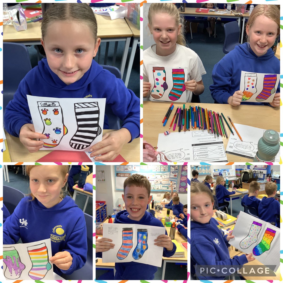Today 5WP have not only been wearing odd socks but have also designed their own! We’ve been talking about all things anti-bullying too #OddSocks #AntiBullyingWeek