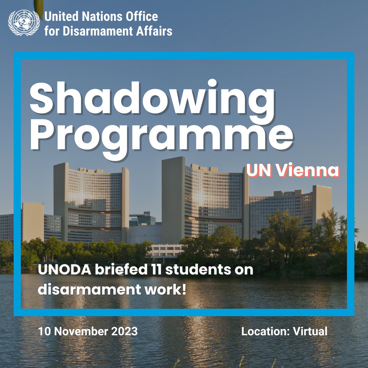 unodavienna's tweet photo. UNODA Vienna Office invited 11 students for a briefing with the team as part of the #UNShadowingProgramme. 🎓
🇺🇳 We had an interactive chat about the origins of UNODA, our areas of work, #disarmamenteducation, and ways to engage with us! https://t.co/P6Kz0MUYhA