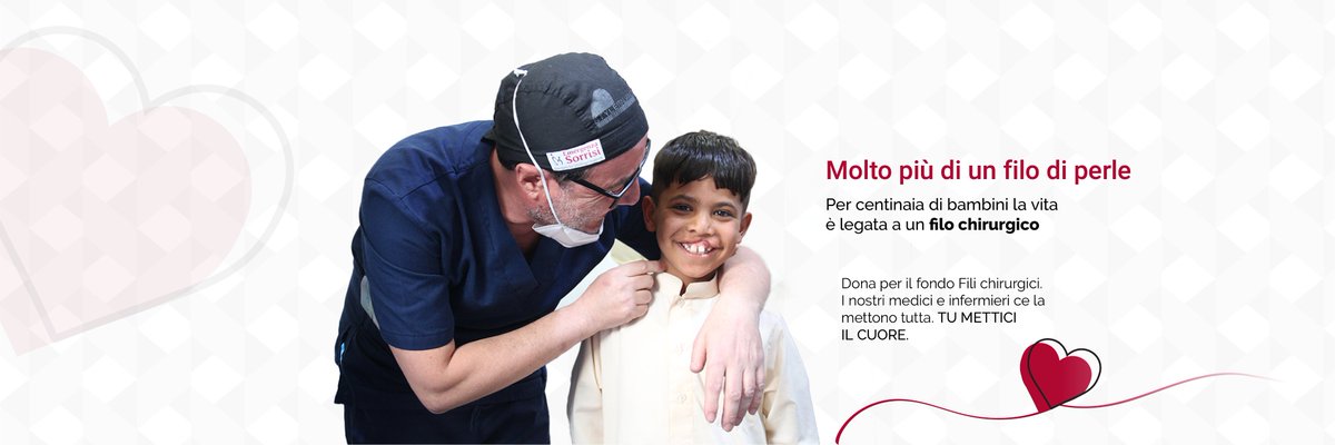 La nostra missione continua, ma oggi serve il tuo supporto. A causa delle difficoltà economiche, stiamo affrontando un aumento dei prezzi del materiale medico, soprattutto per i fili di sutura. Contribuisci al fondo Fili chirurgici. dona.emergenzasorrisi.eu/[Link #EmergenzaSorrisi