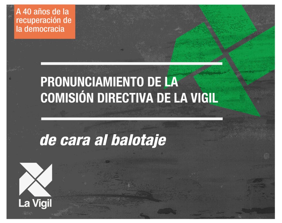 Pronunciamiento de la <a href="/BibliotecaVigil/">#LaVigil</a> de cara al balotaje bit.ly/3umXviY