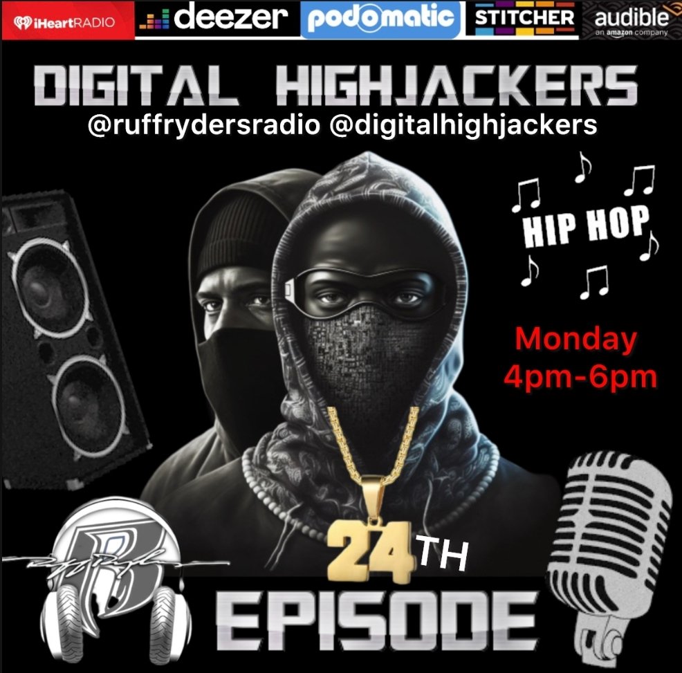 DIGITALIGHJACKERS" WITH BORNGIFTED &amp; DJ STORY TELLA  TUNE IN EVERY WEEK TO HIGHJACK THE AIR WAVES &amp; PLAY ALL EXCLUSIVE MIX BLENDS  PLUS THE "AIR THEM OUT”  @ruffrydersradio @borngifted @iamdjstorytella #ruffryders #ruffrydersradio #digitalhighjackers #borngifted #iamdjstorytella